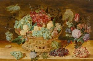 Still Life With Fruits In A Basket by Isaac Soreau