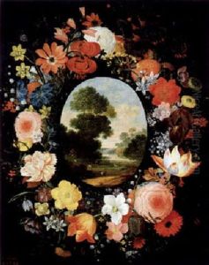 Landschaft In Blumenkranz by Peter Soreau