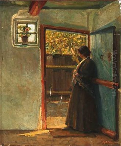 Interior With A Lady In The Doorway - view 1