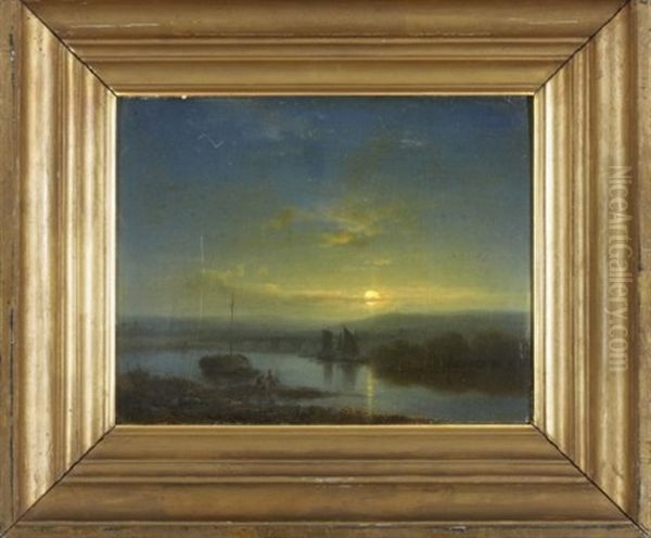 Manskenslandskap Med Fiskare - view 1