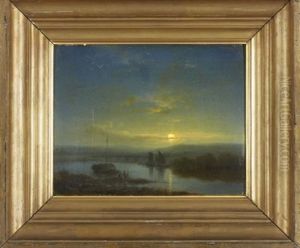 Manskenslandskap Med Fiskare by Jacobus Loerenz Sorensen