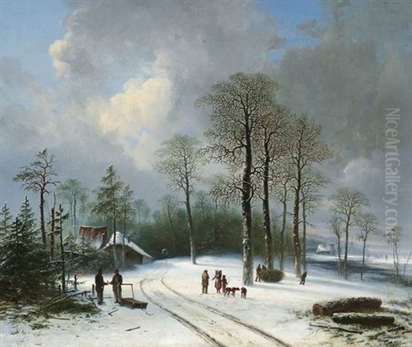 Weite, Baumbestandene Winterlandschaft - view 1