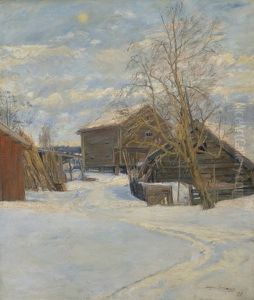 Gardsbruk Med Stabbur by Jorgen Sorensen