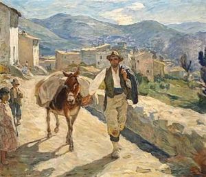 Udenfor En Italiensk Bjergby by Soren Sorensen