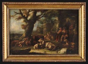 Paesaggio Con Pastori E Armenti Presso Una Radura by Domenico Brandi