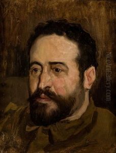 Retrato De Hombre, H.1885 by Joaquin Sorolla
