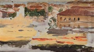 Ciudad Desde El Puente by Joaquin Sorolla