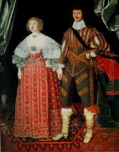 Portrait Of Lord And Lady Poulett Of Hinton St. George by John Souch