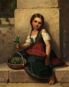 Kleine Maiglockchenverkauferin by Wilhelm Ferdinand Souchon