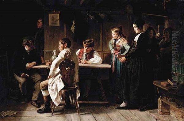 Cheating At Cards (after Benjamin Vautier) - view 1