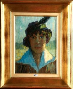 Portrait De Jeune Femme Au Chapeau
