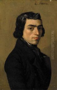 Portrait Of A Nobleman (franz Liszt?) In A Dark Brown Overcoat