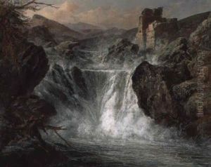 Paysage A La Cascade by Leon Soulie