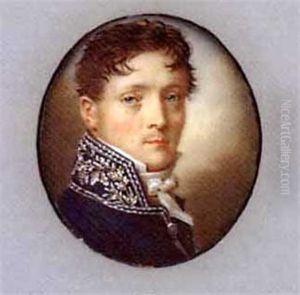 A Young Auditeur At The French Conseil D'etat In Blue Coat With Silver-embroidered Collar, Knotted White Cravat