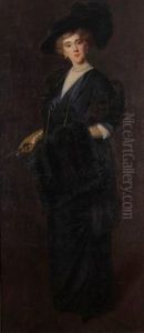 Portrait De Clemence by Alberto Carlos de Souza Pinto