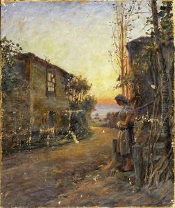 Jeune Femme Au Crepuscule by Jose Julio Souza Pinto