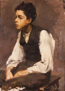 Boy's Portrait by Aurelia Maria De Souza