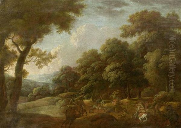 Fighting Soldiers In A Forest - view 1