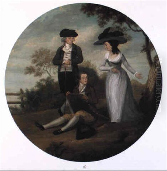 Portrait Of The Artist With His Brother Charles And Sister Arabella - view 1