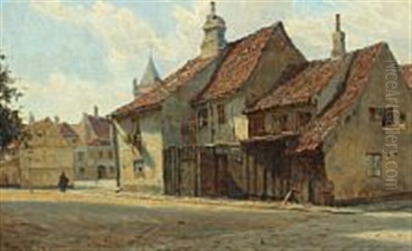Town Scenery With Houses And Church In The Background - view 1