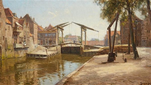 View Of A Canal And Draw-bridge - view 1