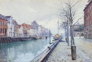 View Of Christianshavn In Copenhagen by Carl Martin Soya-Jensen