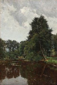 Quiet Afternoon At A Forest Lake by Carl Martin Soya-Jensen