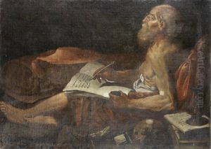 Saint Jerome Studying by Lionello Spada