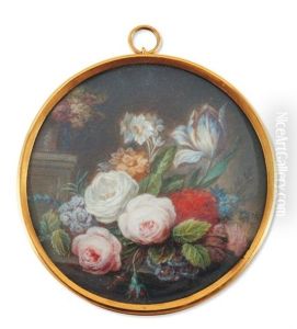 Bouquet De Fleurs Sur Un Entablement De Pierre