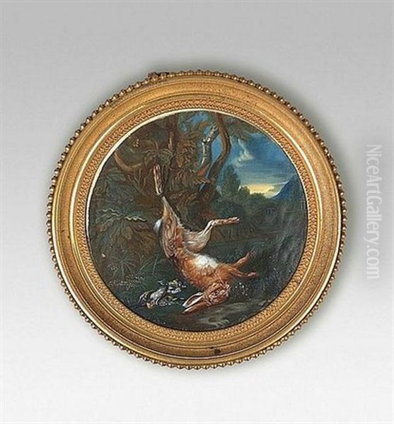 Trophee Au Lievre Et Oiseaux - view 1