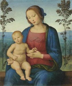 The Madonna And Child In A Landscape by Spagna (Giovanni lo Spagnolo)