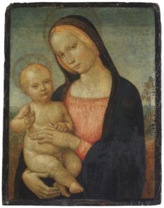 Vierge A L'enfant by Spagna (Giovanni lo Spagnolo)