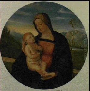 Vierge A L'enfant [med: Panneau De Bois Tendre,trois Planch Vierge A L'enfant [med: Panneau De Bois Tendre,trois Planch