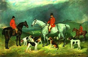 Portrait Of Sir Richard Burton, Master Of The Burton Hunt, Mounted On His Grey Hunter by Charles Bilger Spalding