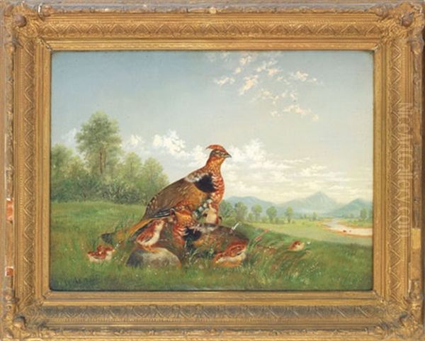 Landscape With A Family Of Grouse - view 1