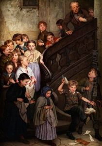 Ende Der Schulstunde by Gustav Adolph Spangenberg