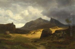 Griechische Gebirgslandschaft by Louis Spangenberg