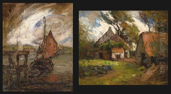 Ferme Dans Un Paysage (+ Vue De L'escaut, Lrgr; 2 Works) - view 1