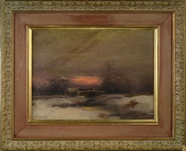Winter Landscape During Sunset - view 1