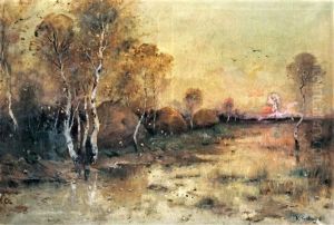 Marshy Landscape by Bela Von Spanyi