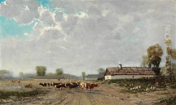 Dorflandschaft Mit Kuhen - view 1