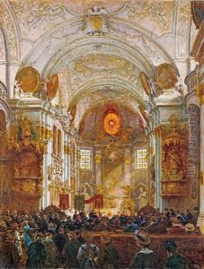Church Interior by Kornel Spanyik