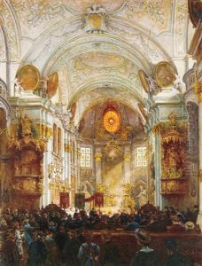 In The Church by Kornel Spanyik