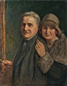 A Muvesz Onarckepe Felesegevel by Kornel Spanyik