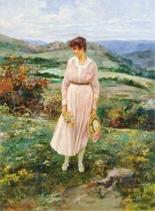 Lady In Floral Meadow Lady In Floral Meadow