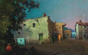 Adobe Village, Moonlight by Will Sparks