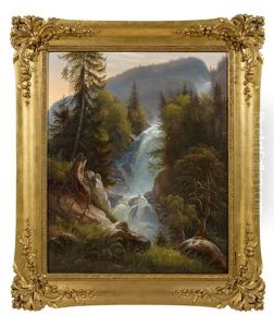Der Giessbach Im Berner Oberland by Karl Christian Sparmann