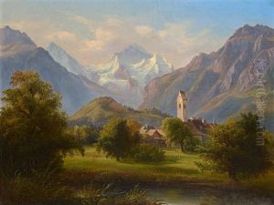 Dorf Im Gebirge by Karl Christian Sparmann