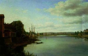 A Riverside Scene A Riverside Scene