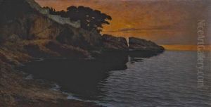 Kustenlandschaft Im Abendrot by Paul von Spaun